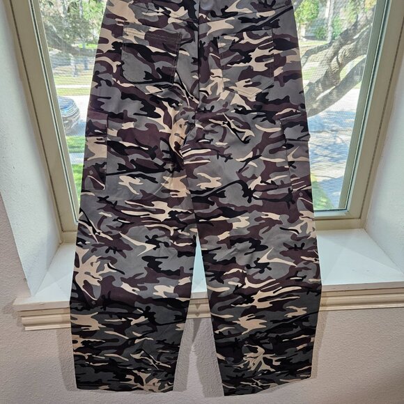 YOZY Camo Wide Leg Pants, Size S - Picture 2 of 5